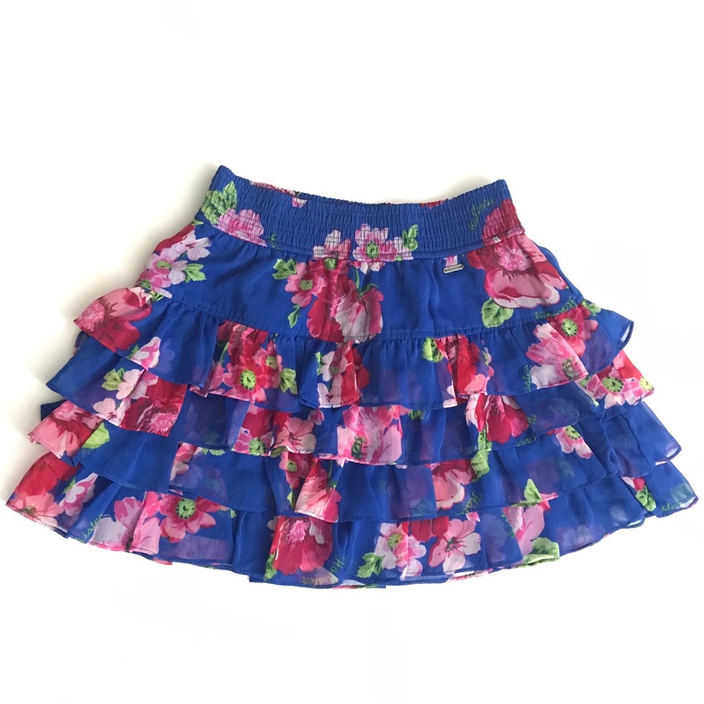 Hollister Floral Ruffle Skirt NWT